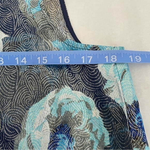 $118 J.Crew Ruffle-front top in floral-print jacquard X-Small - Picture 7 of 8